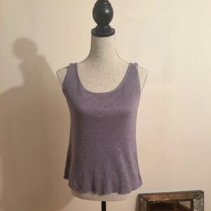 Eileen Fisher Lilac Purple Tank Top In Linen Size Small